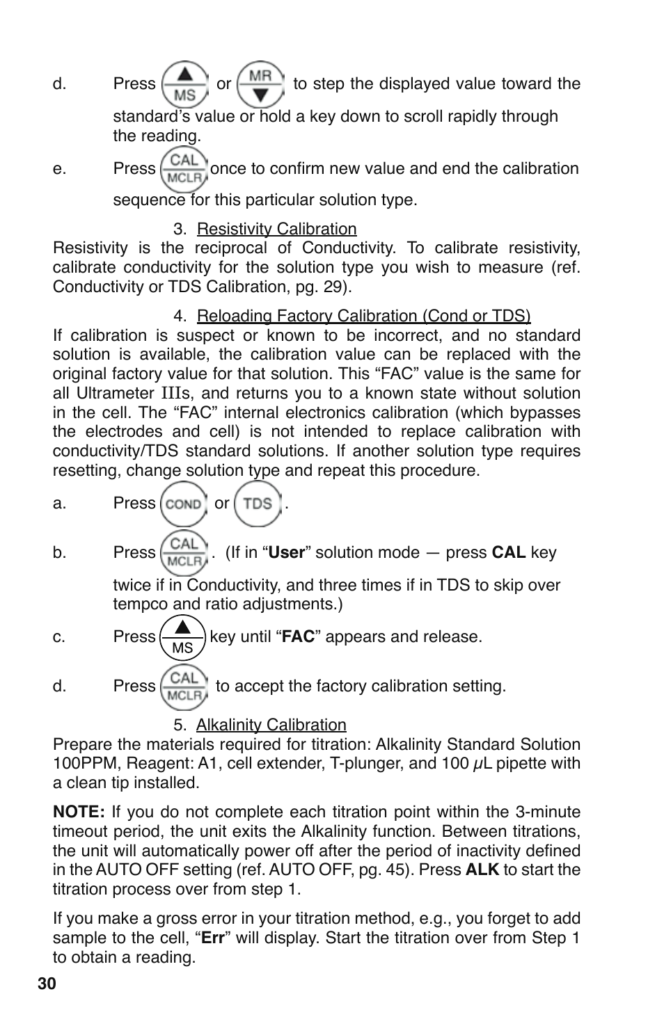 Myron L 9PTK with FCE Free Chlorine User Manual | Page 34 / 76