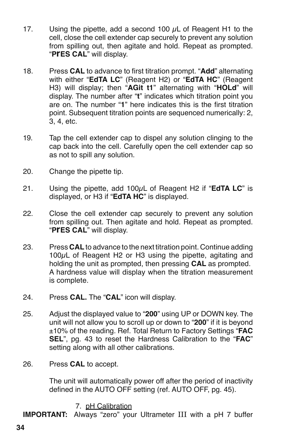 Myron L 9PTK with FCE Free Chlorine User Manual | Page 38 / 76
