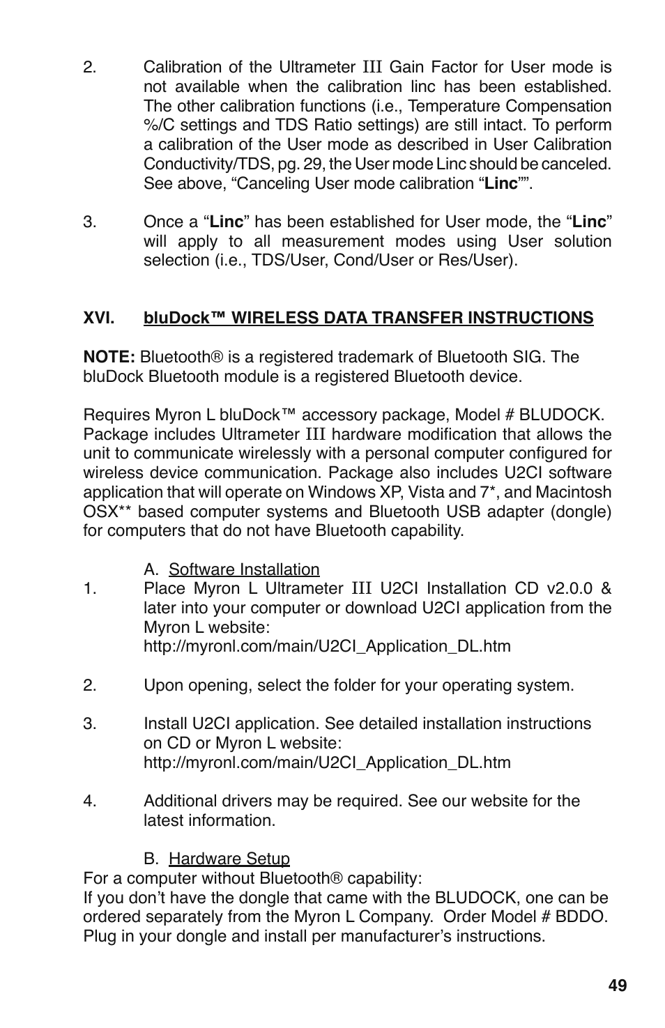 Myron L 9PTK with FCE Free Chlorine User Manual | Page 53 / 76