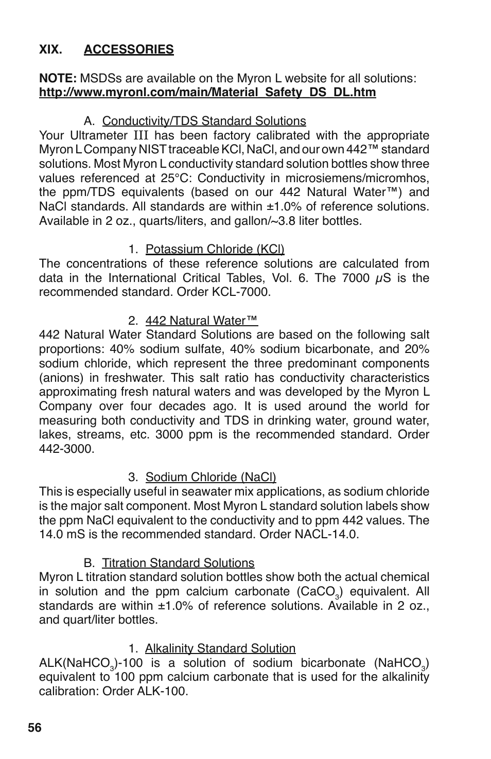 Myron L 9PTK with FCE Free Chlorine User Manual | Page 60 / 76