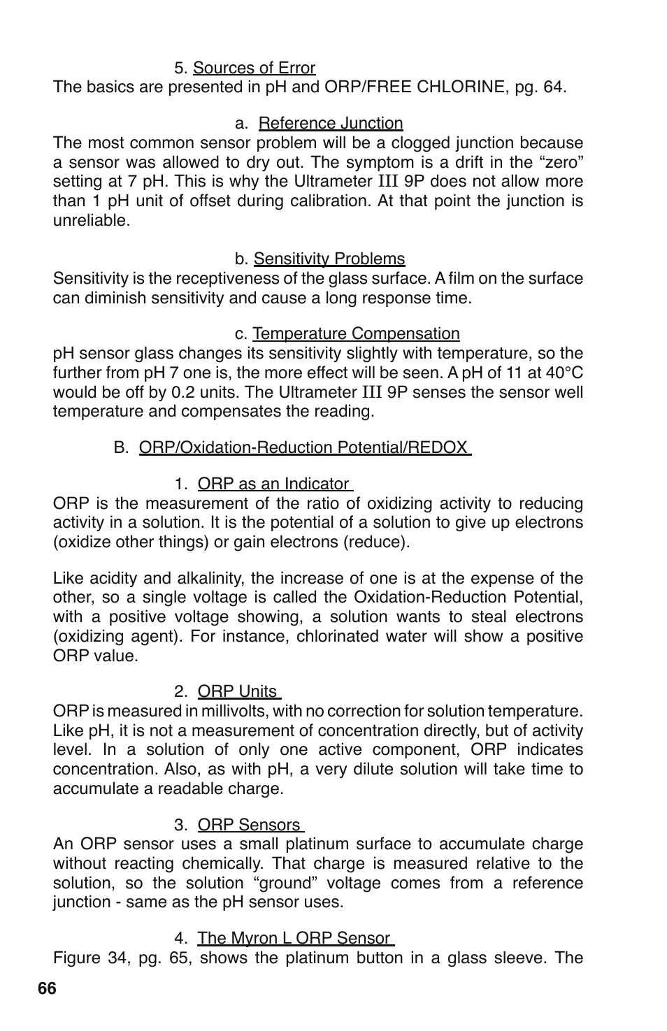 Myron L 9PTK with FCE Free Chlorine User Manual | Page 70 / 76