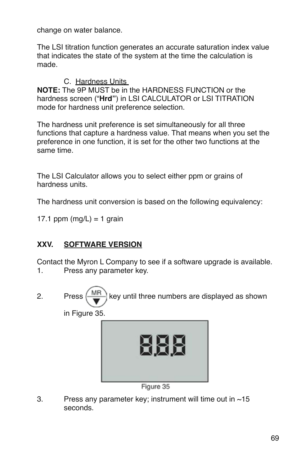 Myron L 9PTK with FCE Free Chlorine User Manual | Page 73 / 76