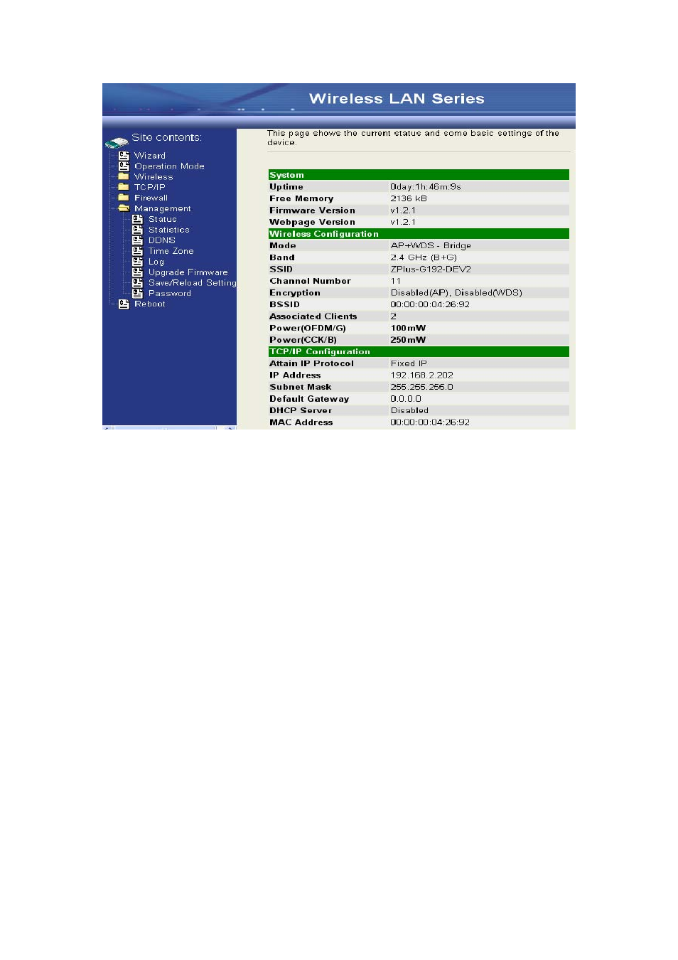 ALFA WLAN Outdoor Bridge AWAP08O-11gHP User Manual | Page 20 / 61