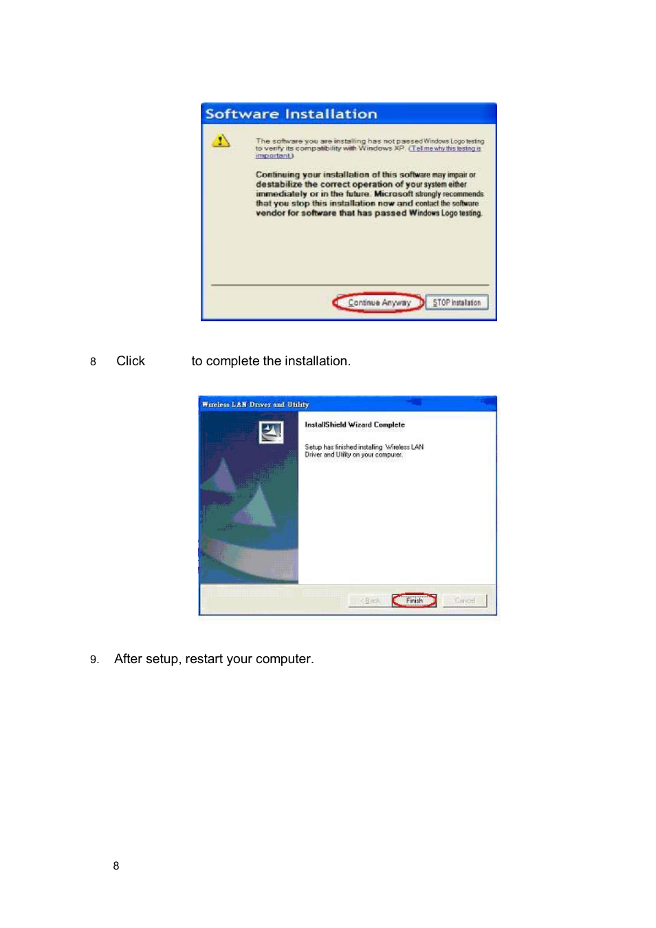 ALFA Wireless LAN USB Adaptor User Manual | Page 8 / 29