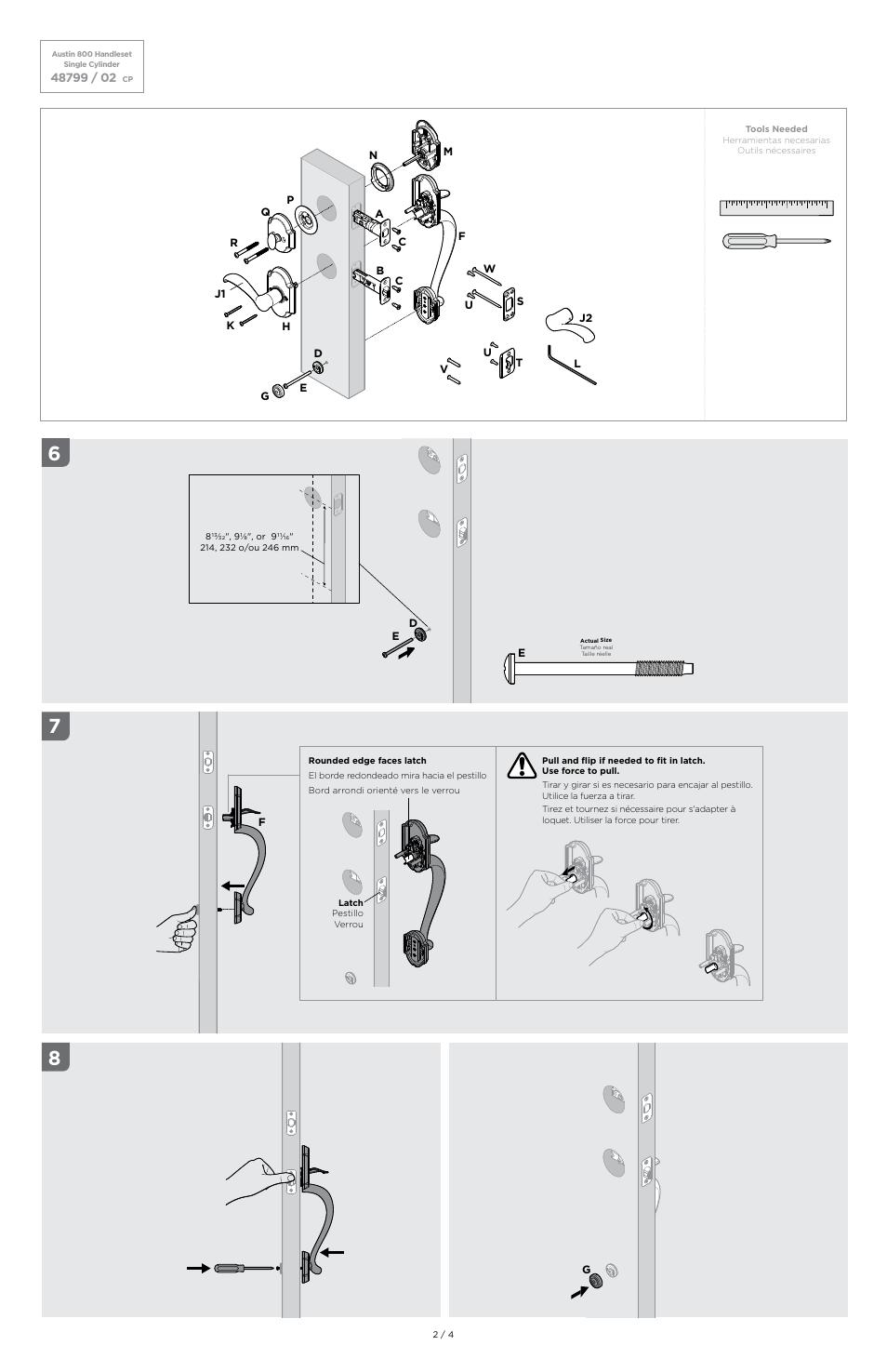 Kwikset 800AUHXAUL User Manual | Page 2 / 4