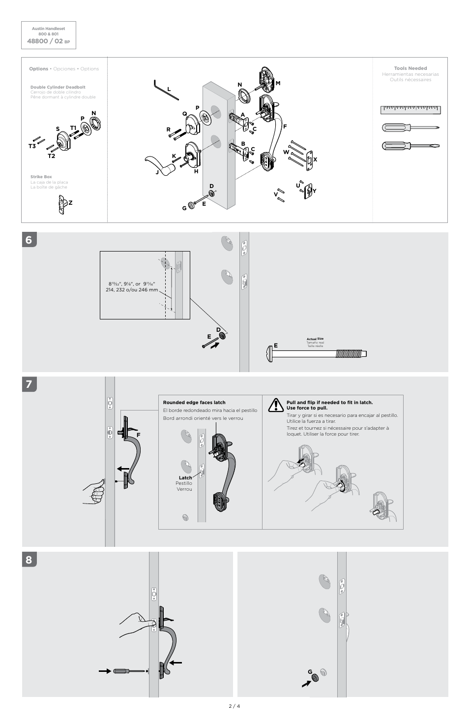 Kwikset 801AUH LIP User Manual | Page 2 / 4