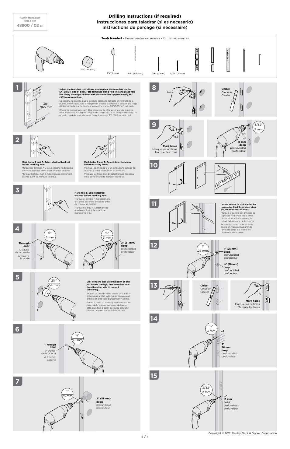 Kwikset 801AUH LIP User Manual | Page 4 / 4