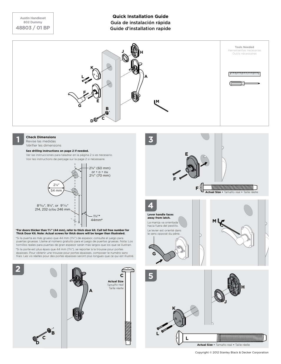 Kwikset 802AUH LIP User Manual | 2 pages