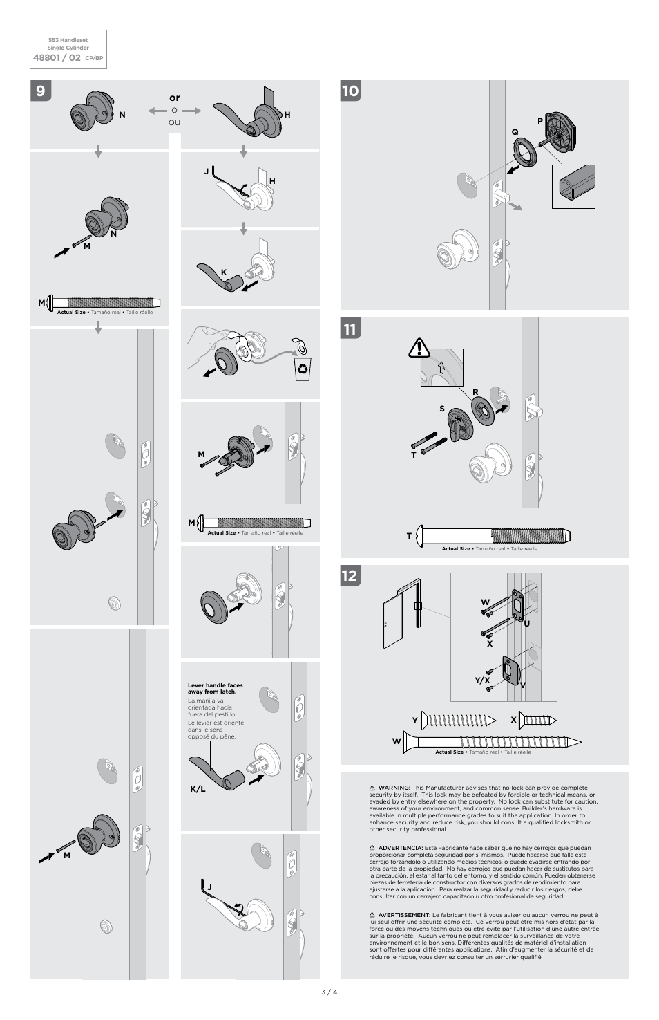 Or o ou | Kwikset 553MNH LIP User Manual | Page 3 / 4