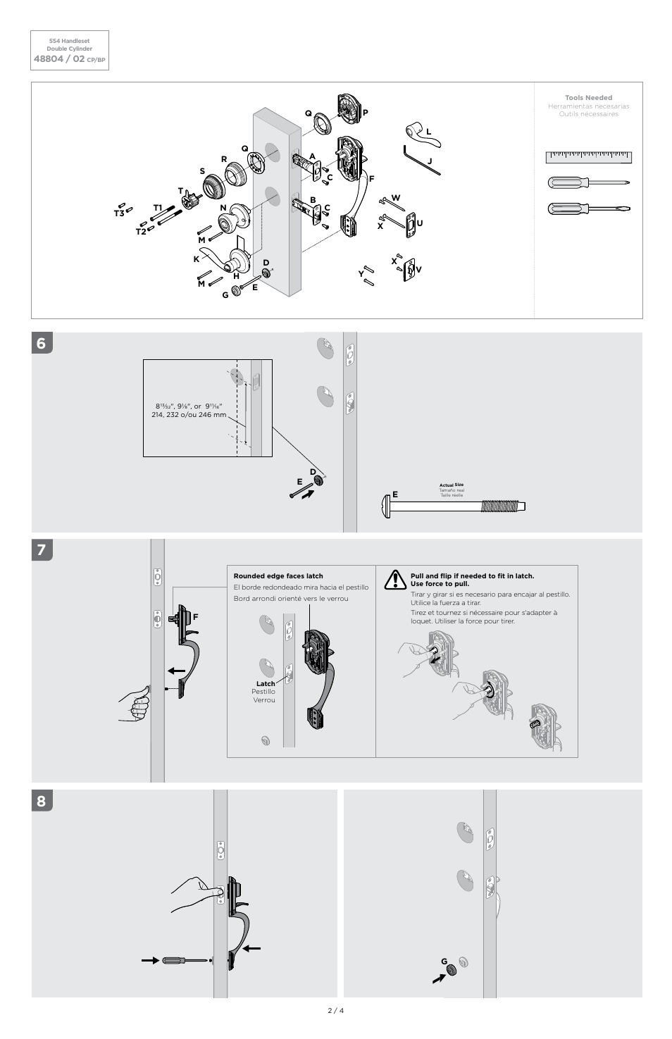 Kwikset 554MNH LIP User Manual | Page 2 / 4