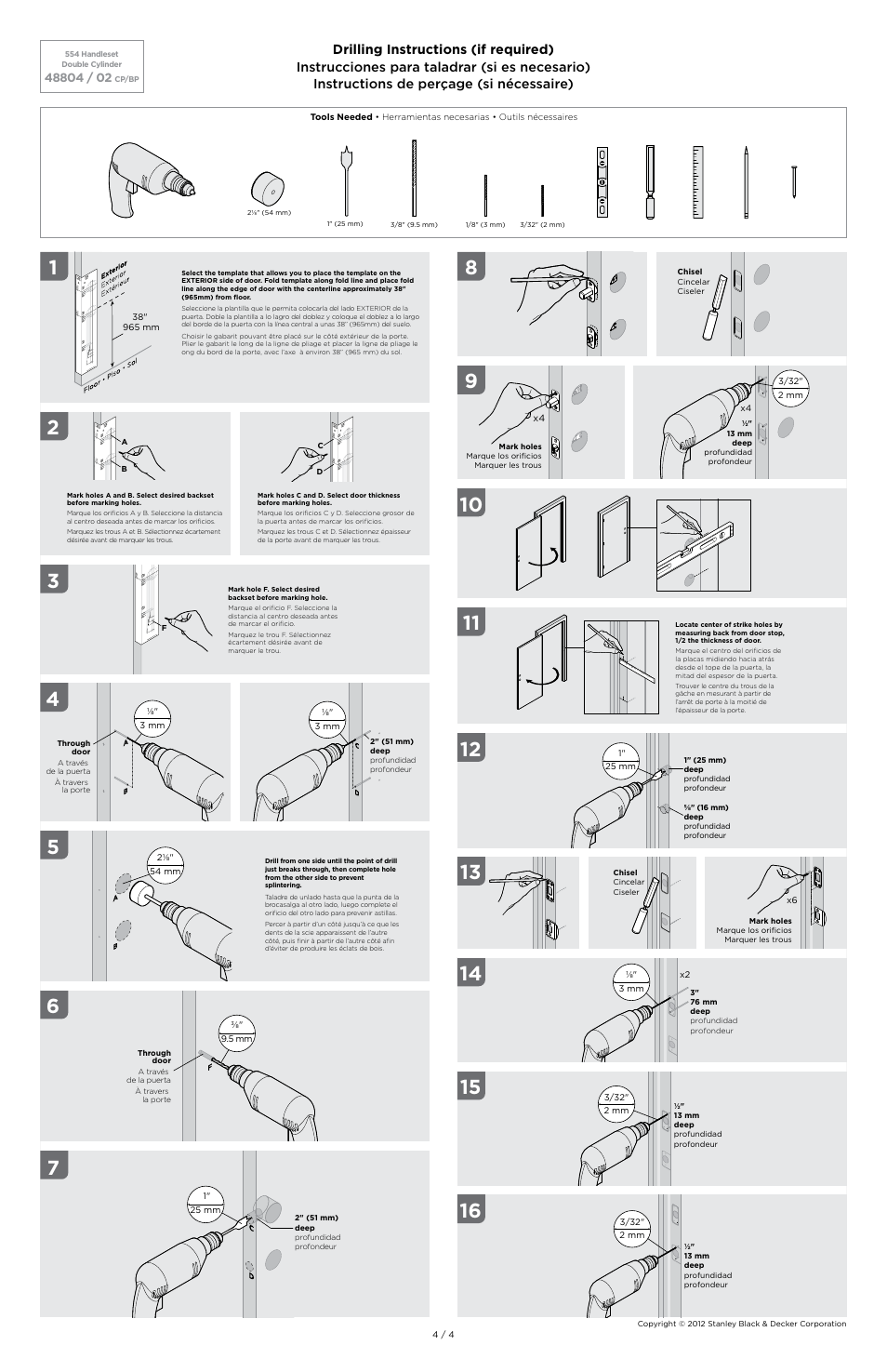 Kwikset 554MNH LIP User Manual | Page 4 / 4