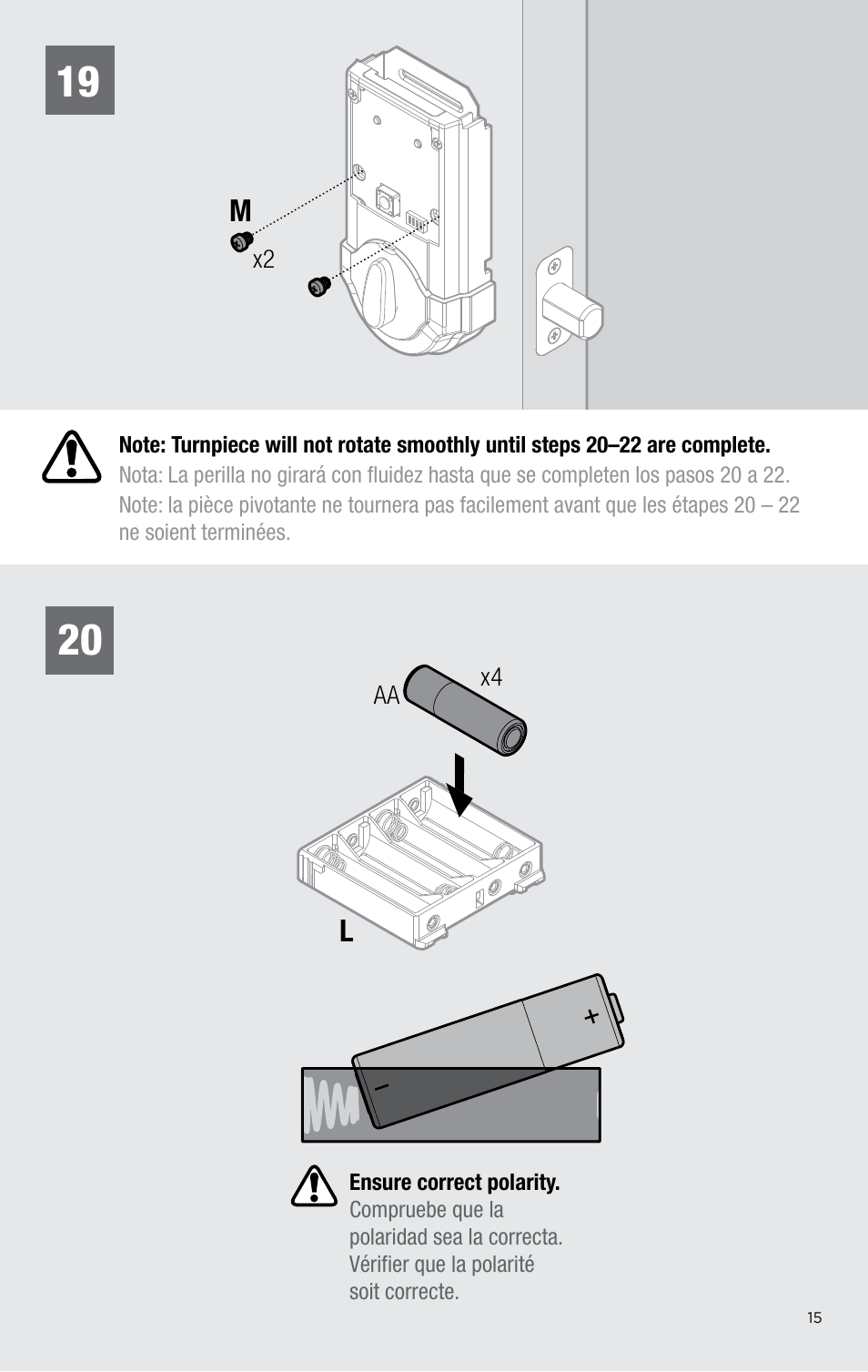 Kwikset 925 KEVO DB User Manual | Page 15 / 20