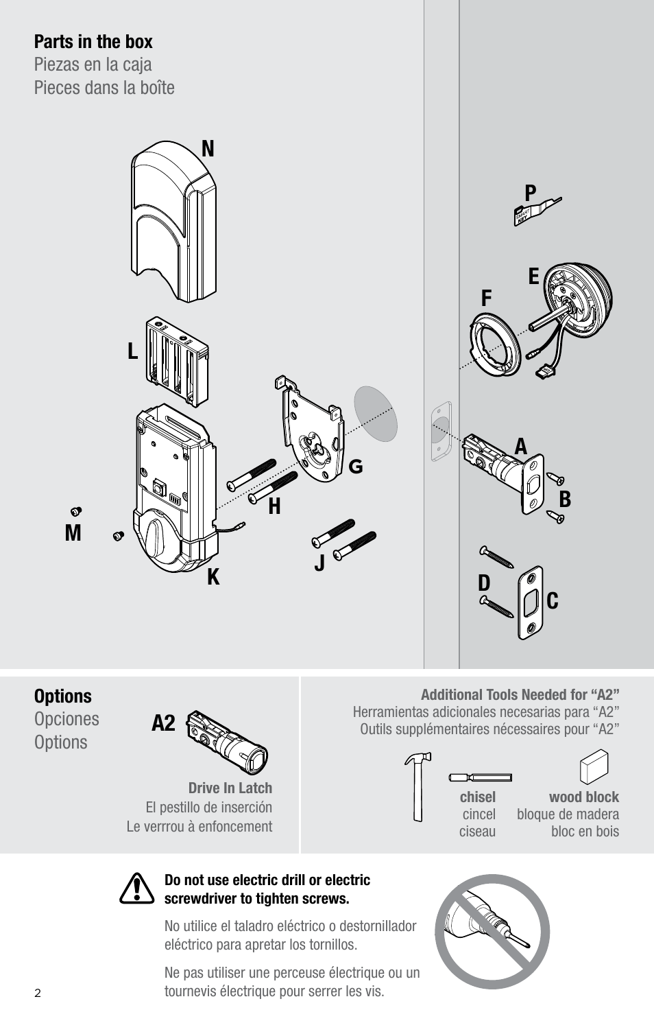 Kwikset 925 KEVO DB User Manual | Page 2 / 20