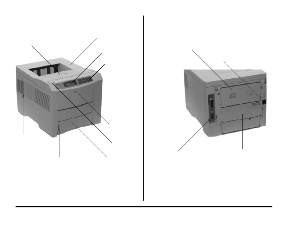 Getting to know your printer, Rear view, Front view | ALFA OKIPAGE 20 User Manual | Page 10 / 88
