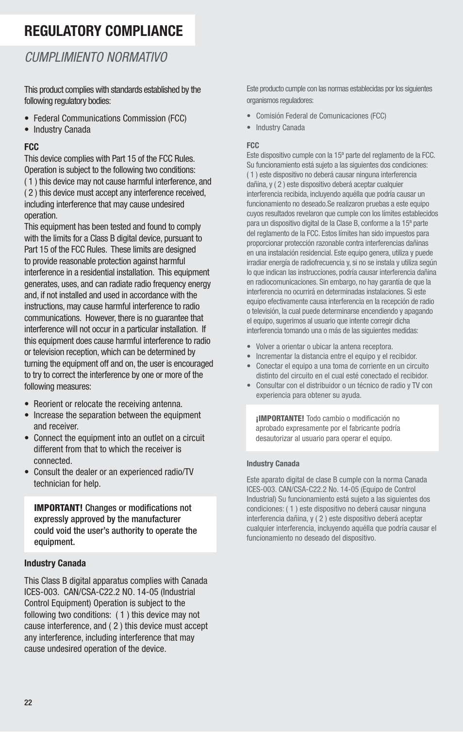 Regulatory compliance, Cumplimiento normativo | Kwikset 913TRL User Manual | Page 22 / 24