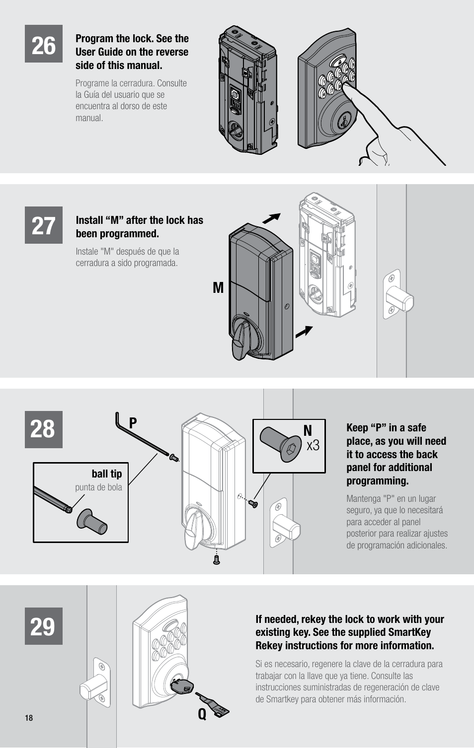 Mn p q x3 | Kwikset 914TRL User Manual | Page 18 / 22
