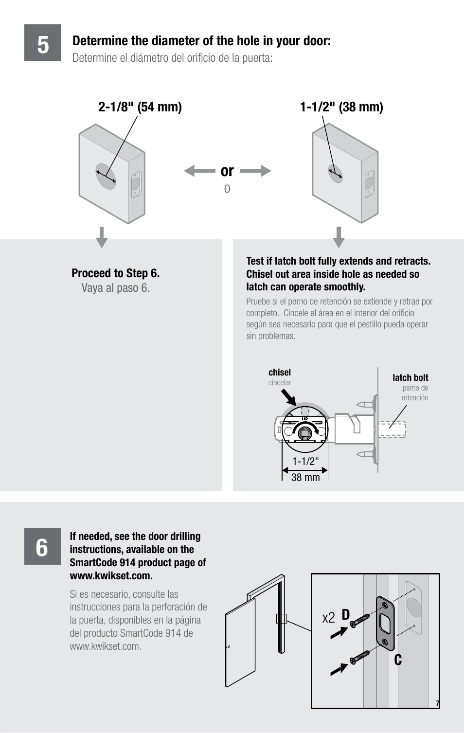 B x2, X2 c d | Kwikset 914TRL User Manual | Page 7 / 22