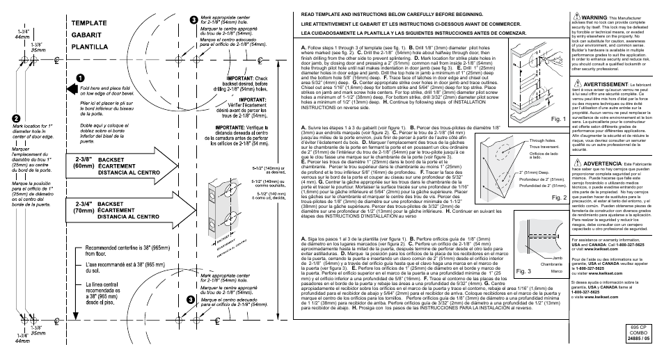 Fig. 1, Fig. 2 fig. 3 | Kwikset 695T User Manual | Page 2 / 2