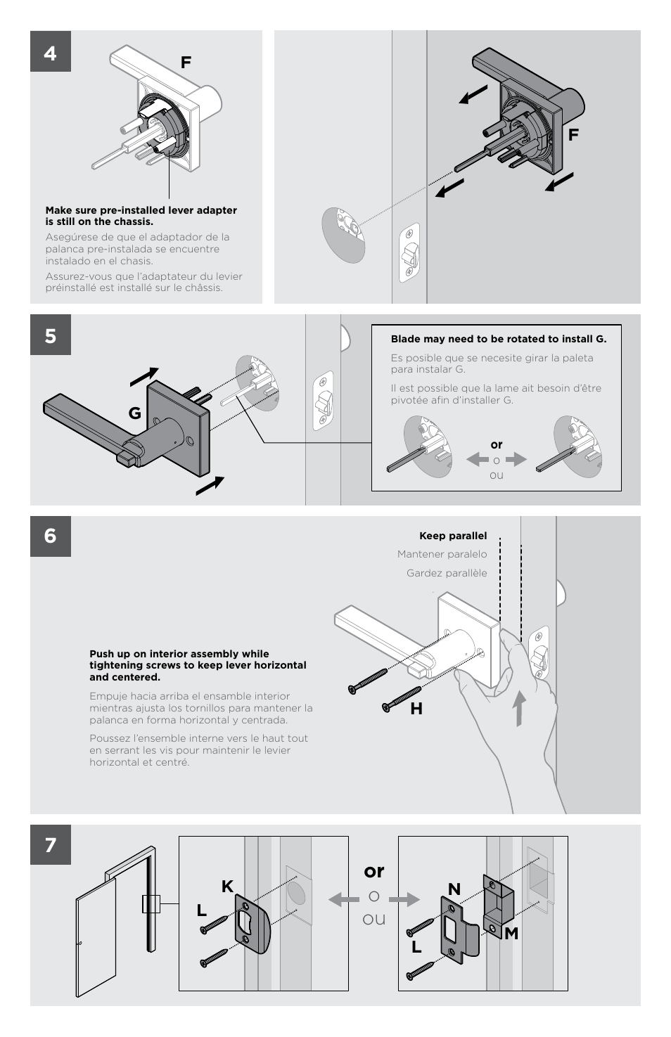 Or o ou, Kl l n m, Gf f | Kwikset 156MIL User Manual | Page 3 / 4