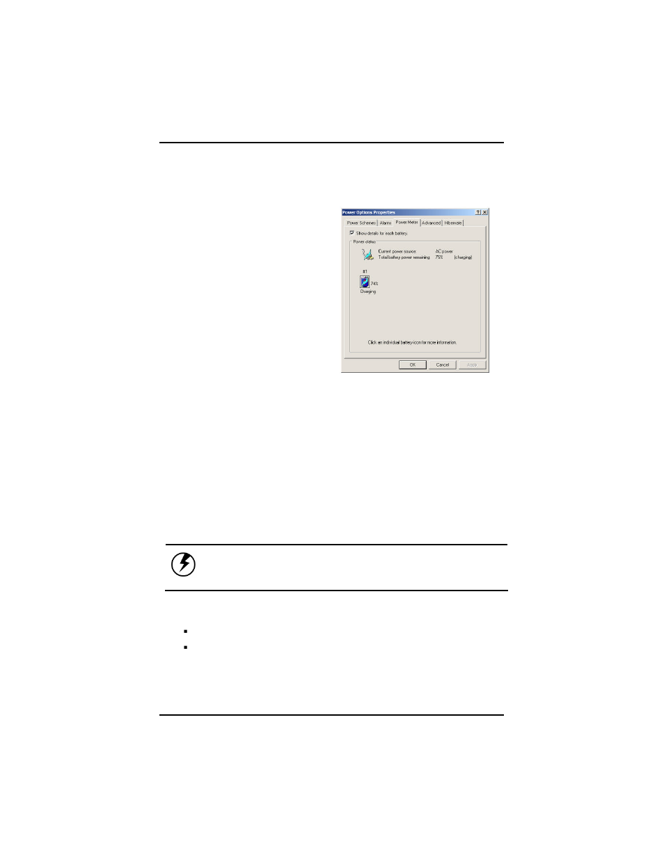 Monitoring battery power | AVERATEC 2300 User Manual | Page 45 / 67