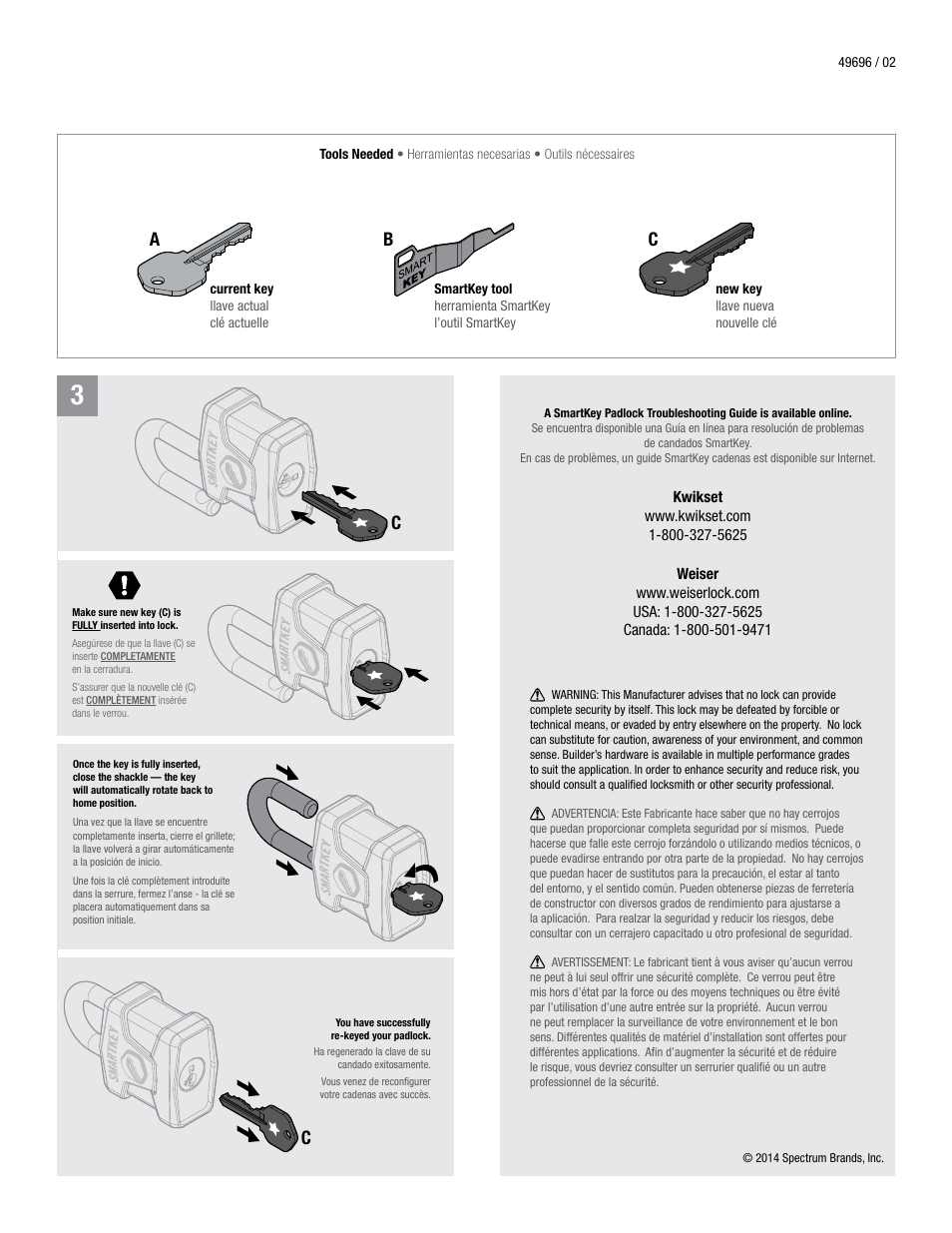 Kwikset 026 SMT User Manual | Page 2 / 2