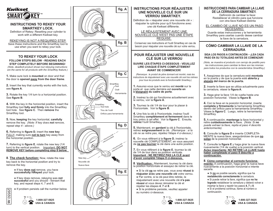 Kwikset REKYG KIT SMT User Manual | 2 pages