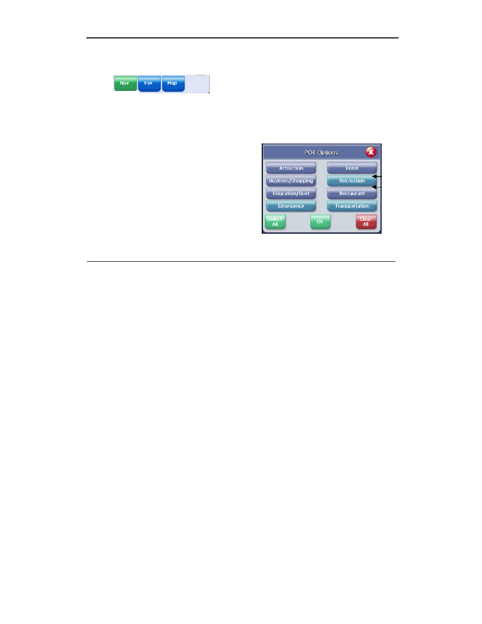 Pois displayed on the map page | AVERATEC Voya 320 GPS User Manual | Page 17 / 45