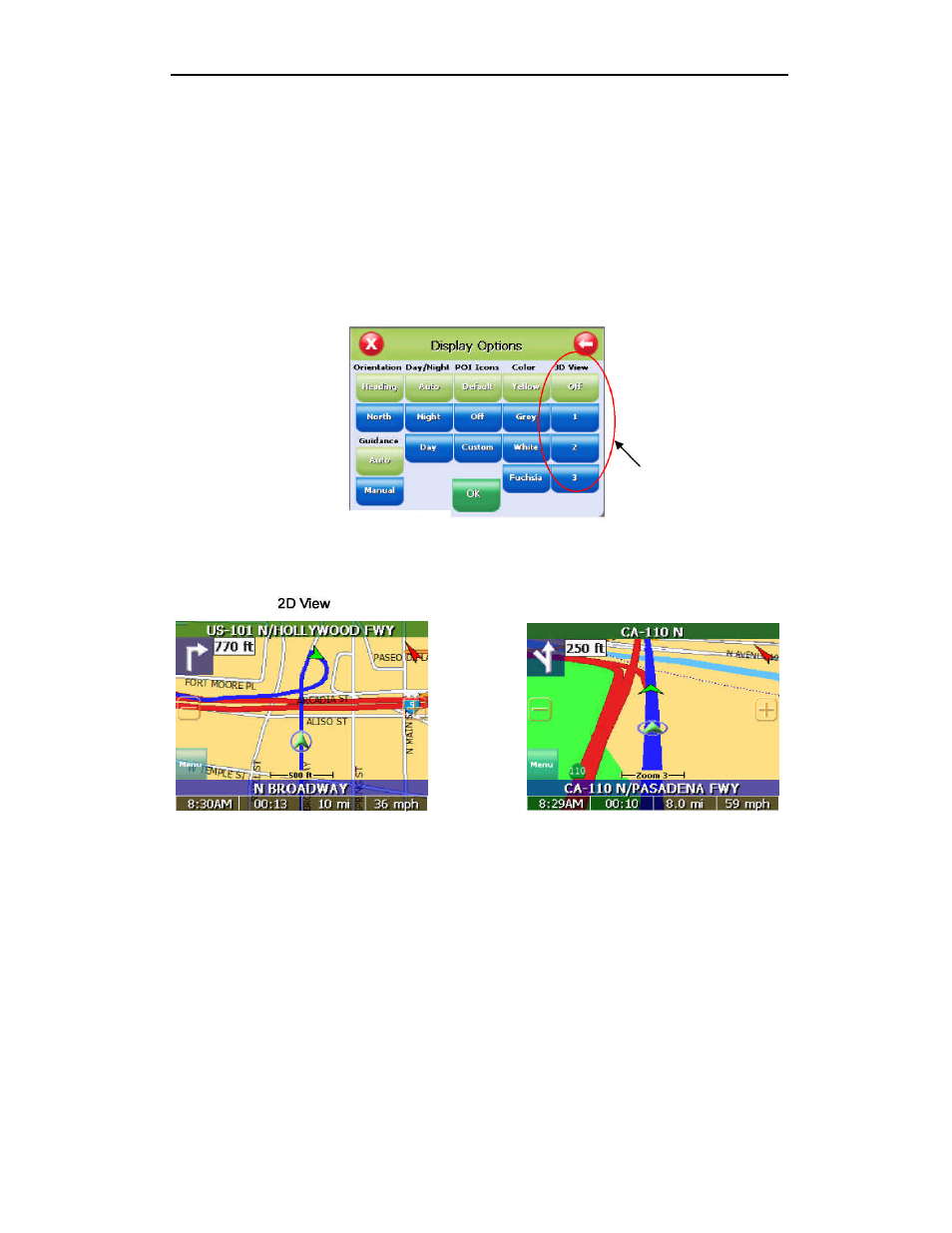 Map view style | AVERATEC Voya 320 GPS User Manual | Page 19 / 45
