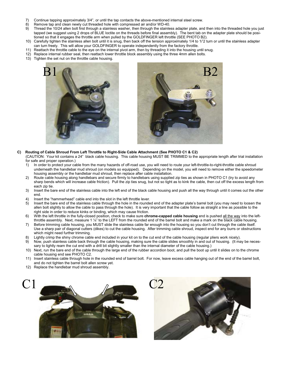 B1 b2 c1 c2 | Full Throttle Kawasaki 007-1021 User Manual | Page 2 / 4