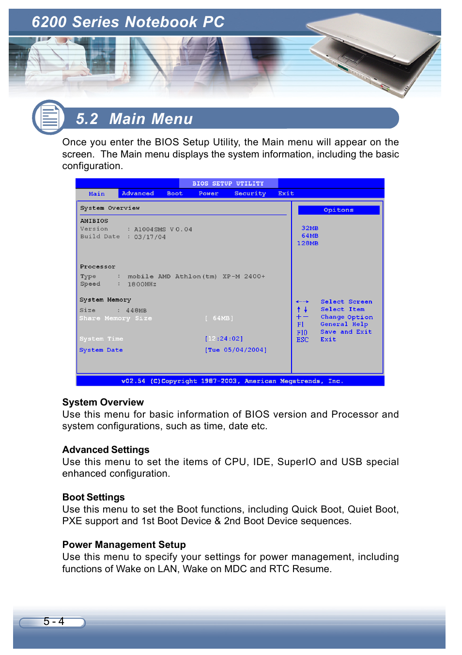 2 main menu | AVERATEC 6200 Series User Manual | Page 66 / 93
