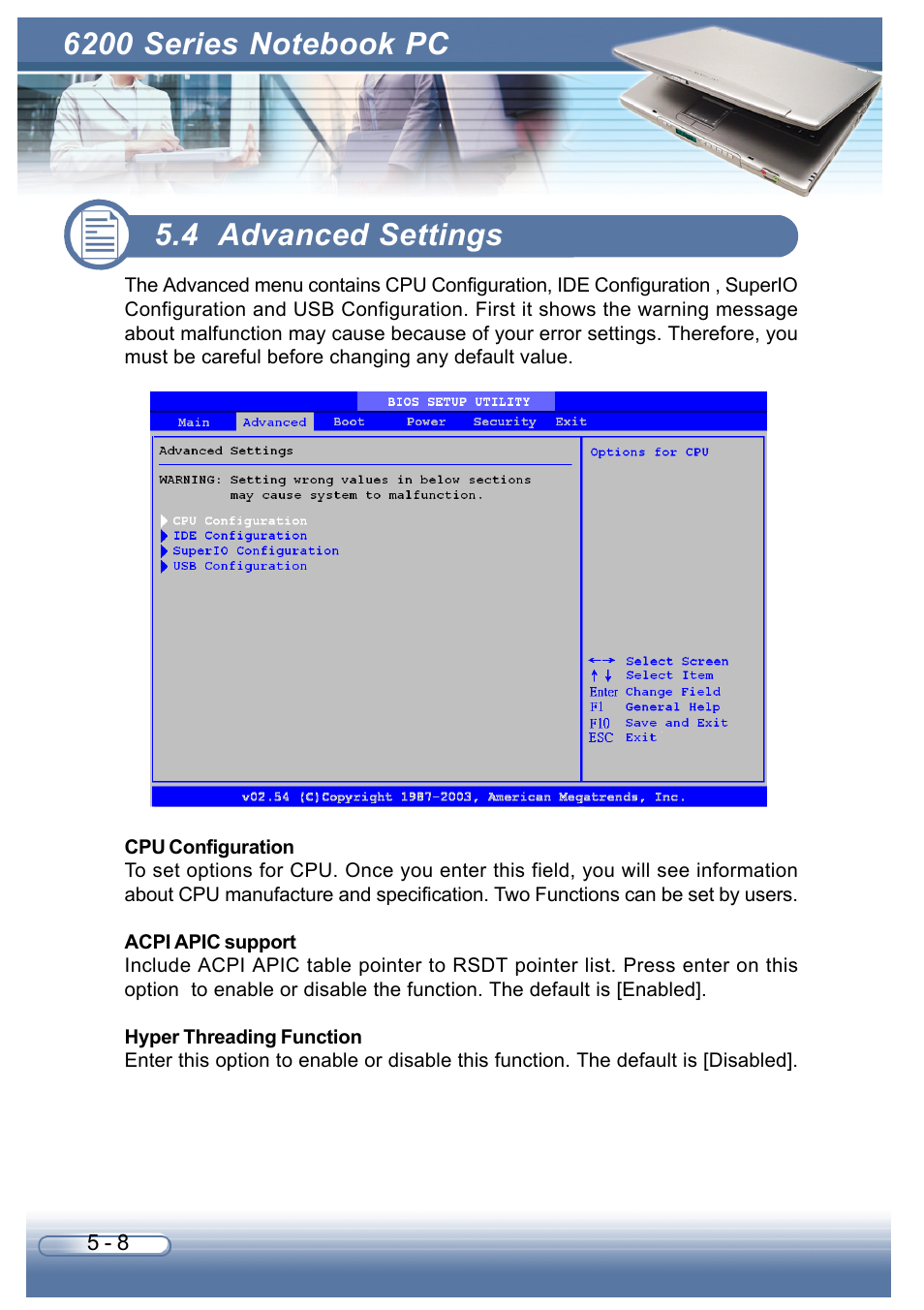 4 advanced settings | AVERATEC 6200 Series User Manual | Page 70 / 93