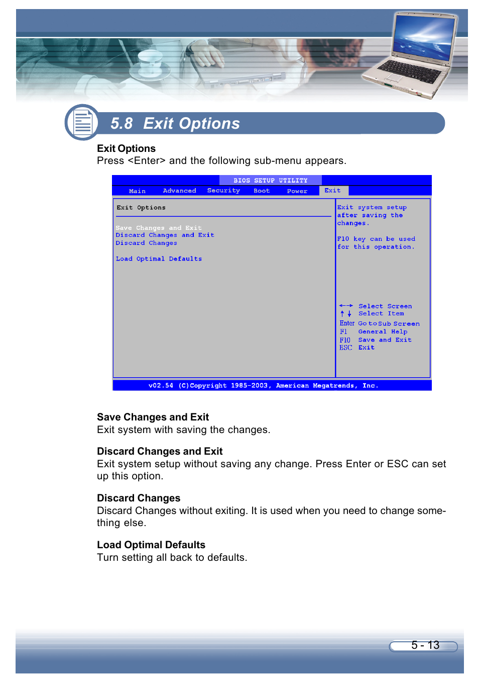 8 exit options | AVERATEC 6200 Series User Manual | Page 75 / 93