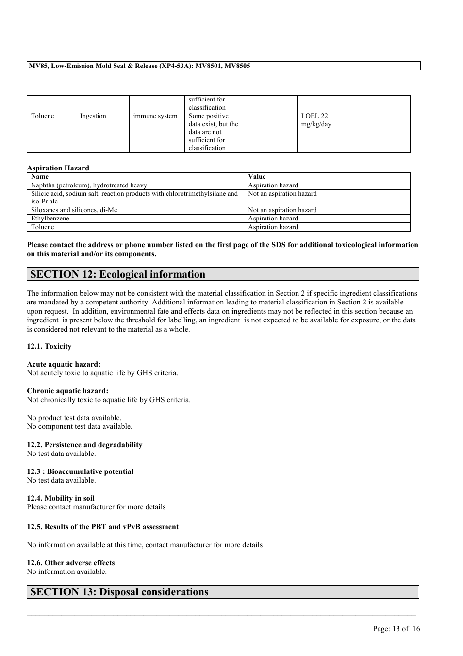 MEGUIAR'S MV85 User Manual | Page 13 / 16