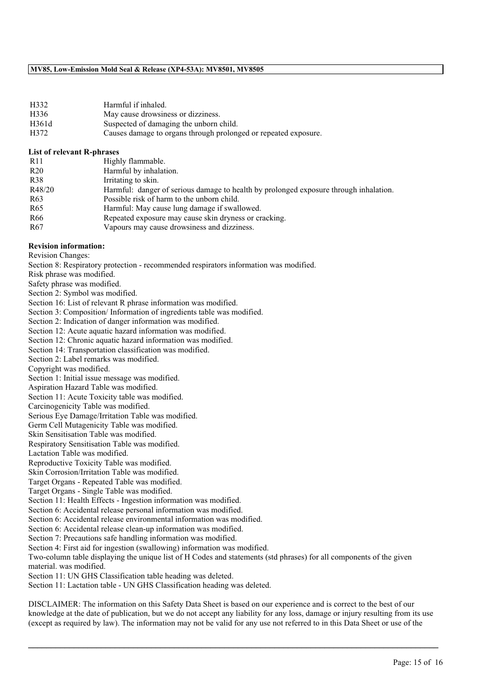 MEGUIAR'S MV85 User Manual | Page 15 / 16