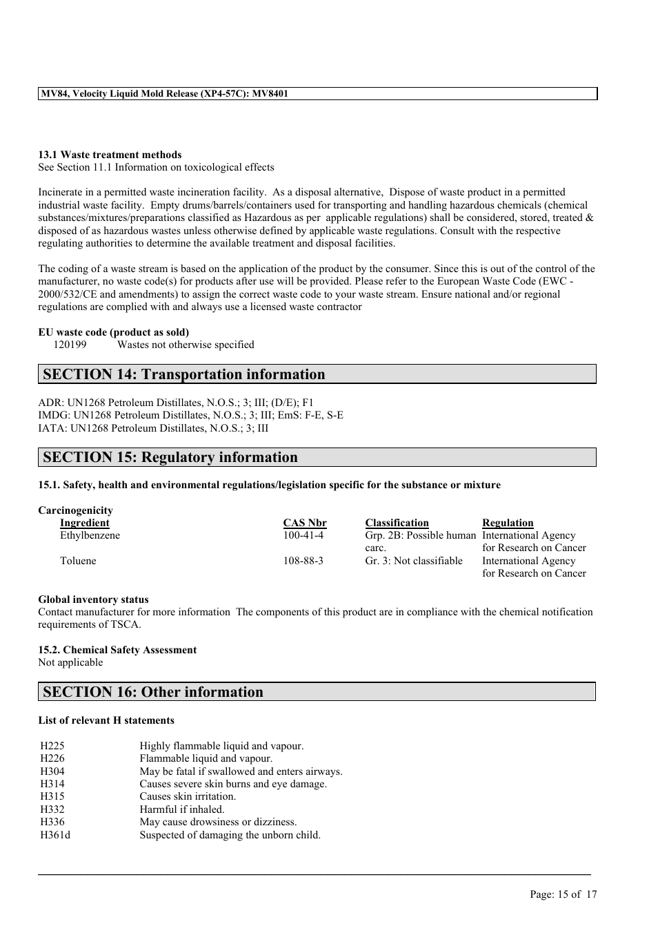 MEGUIAR'S MV84 User Manual | Page 15 / 17