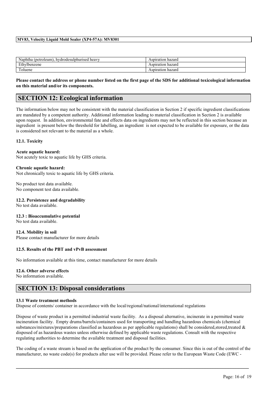 MEGUIAR'S MV83 User Manual | Page 16 / 19