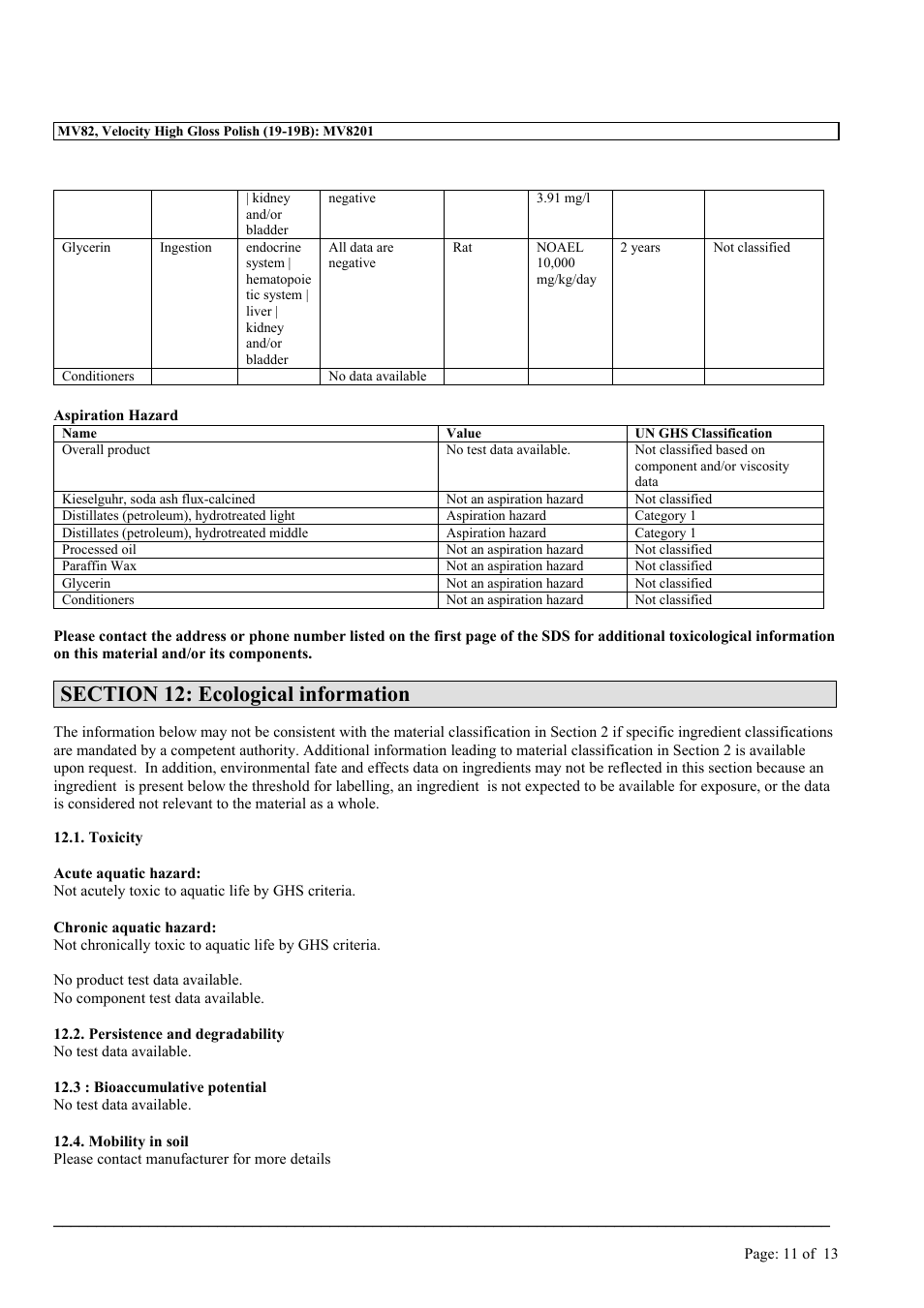 MEGUIAR'S MV82 User Manual | Page 11 / 13