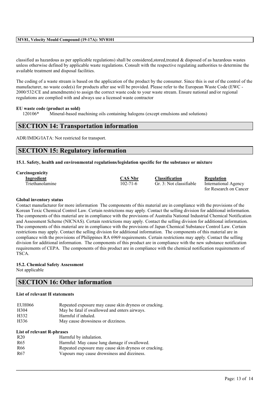 MEGUIAR'S MV81 User Manual | Page 13 / 14