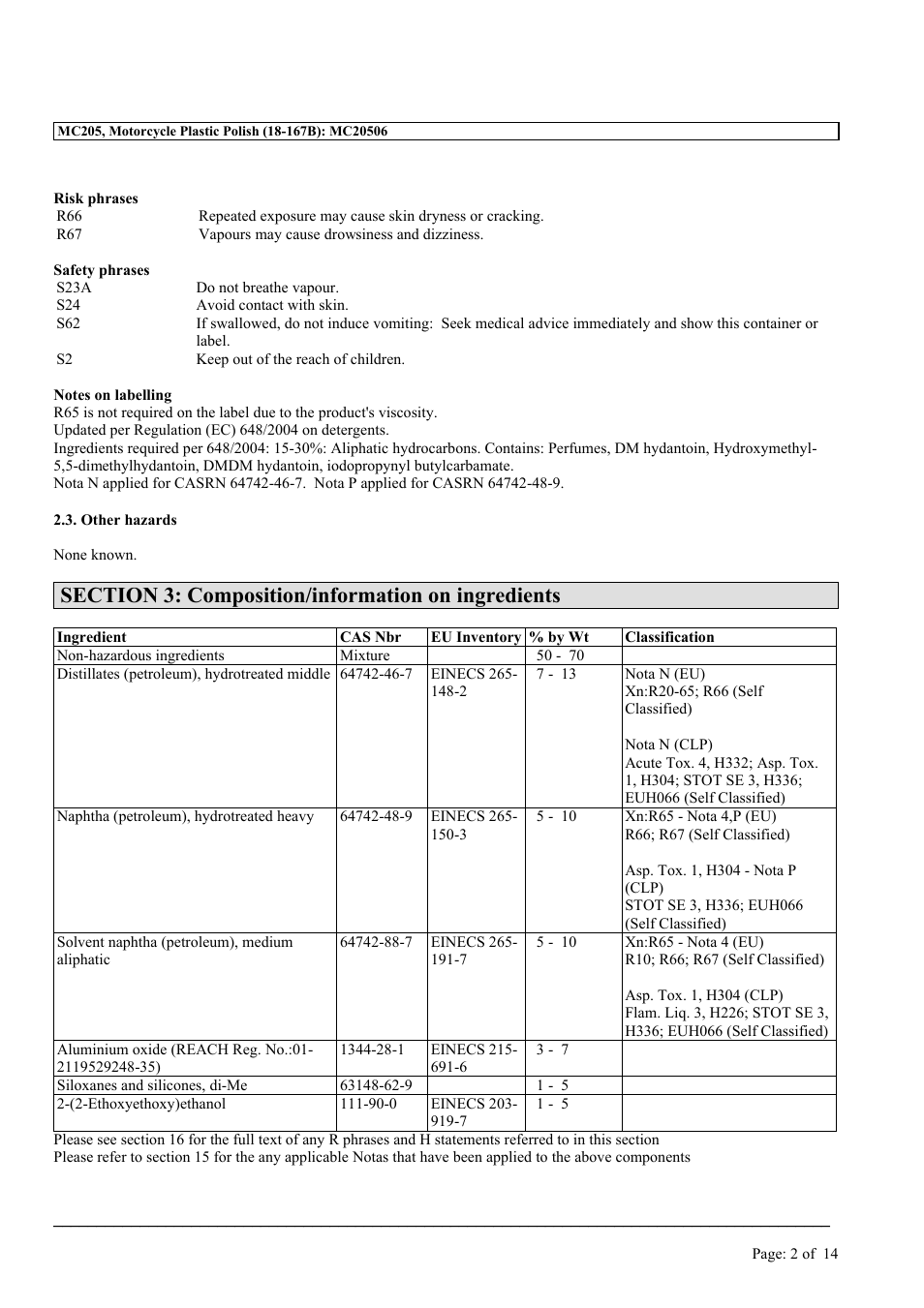 MEGUIAR'S MC205 User Manual | Page 2 / 14
