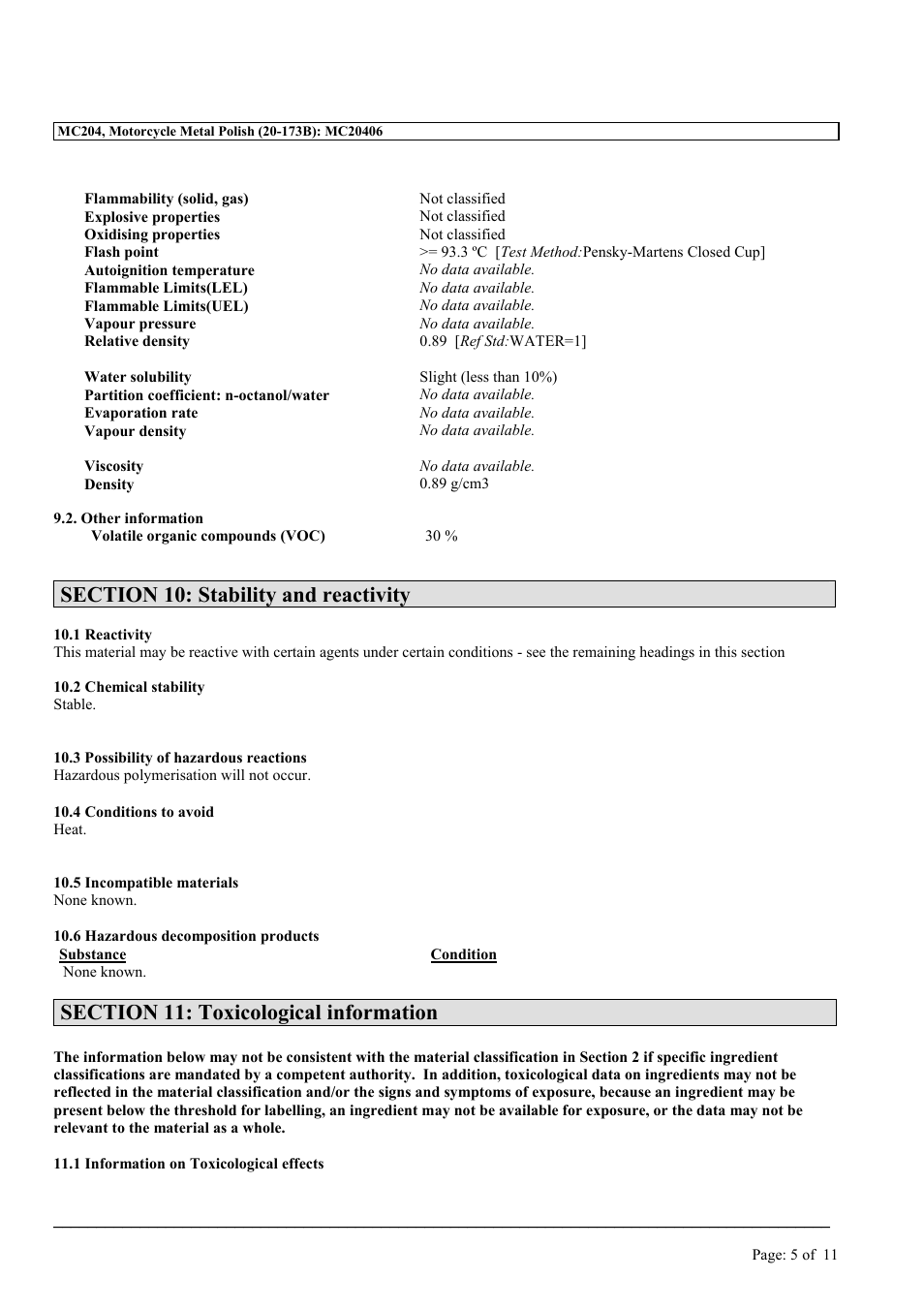 MEGUIAR'S MC204 User Manual | Page 5 / 11
