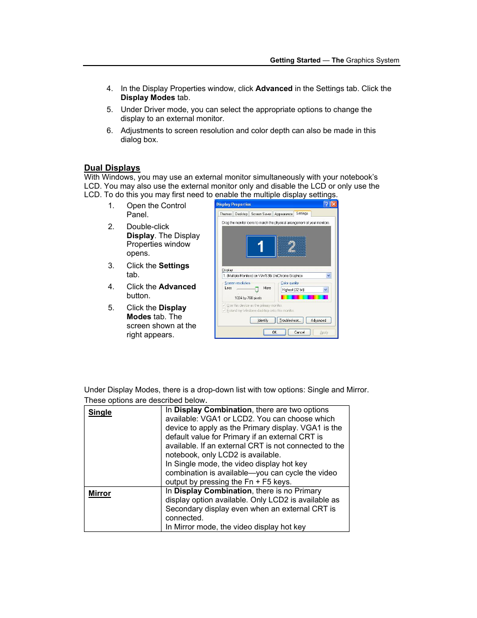Dual displays | AVERATEC 3200 User Manual | Page 26 / 59