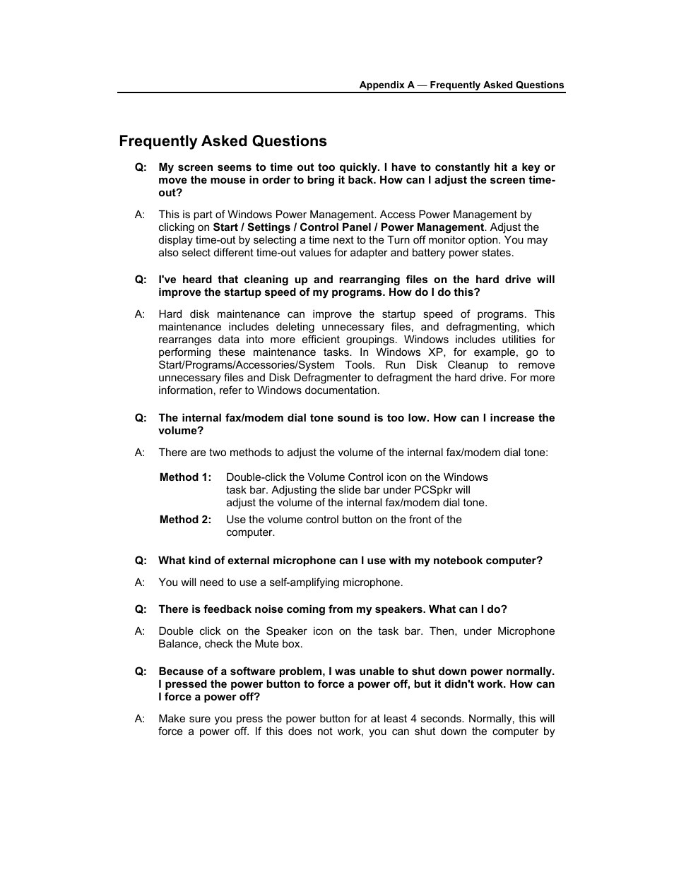 Frequently asked questions | AVERATEC 3200 User Manual | Page 52 / 59