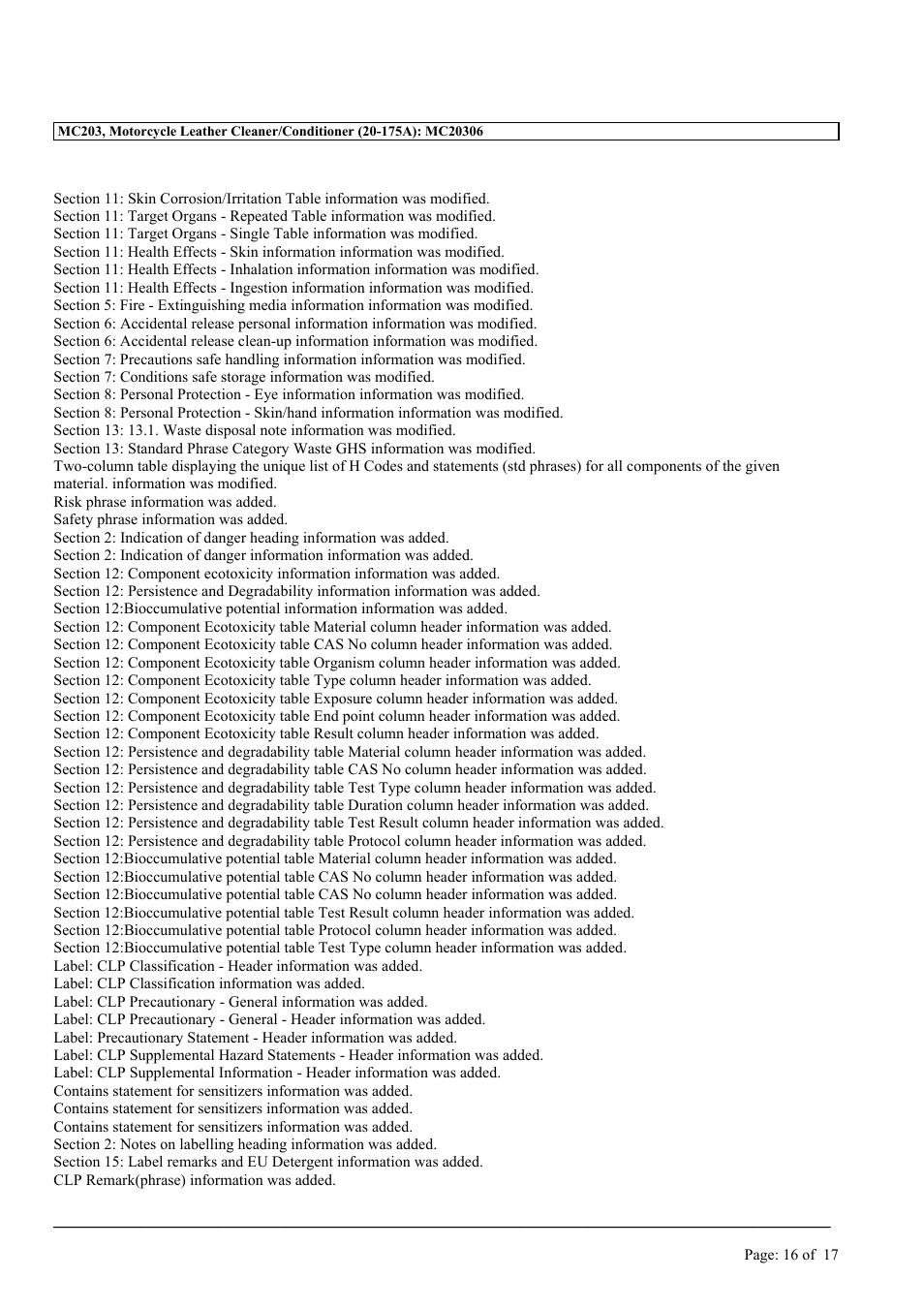 MEGUIAR'S MC203 User Manual | Page 16 / 17