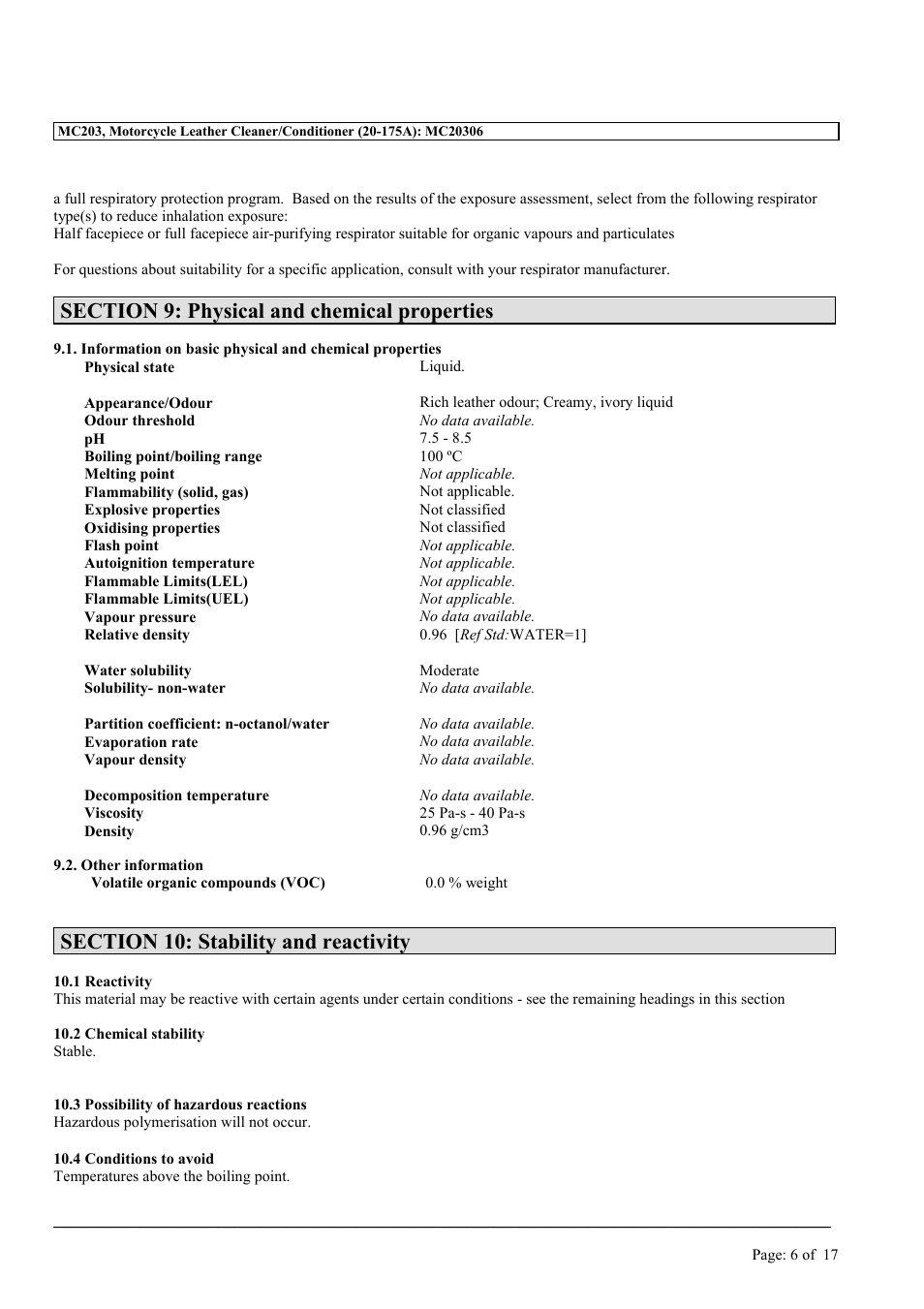 MEGUIAR'S MC203 User Manual | Page 6 / 17