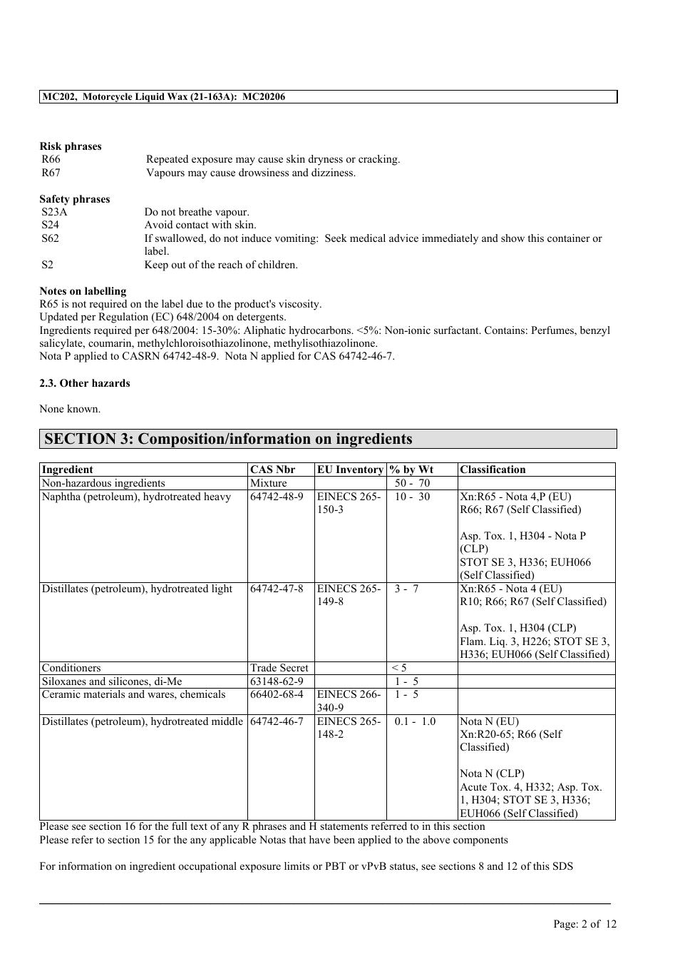 MEGUIAR'S MC202 User Manual | Page 2 / 12