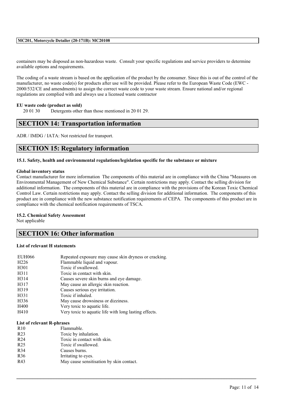 MEGUIAR'S MC201 User Manual | Page 11 / 14