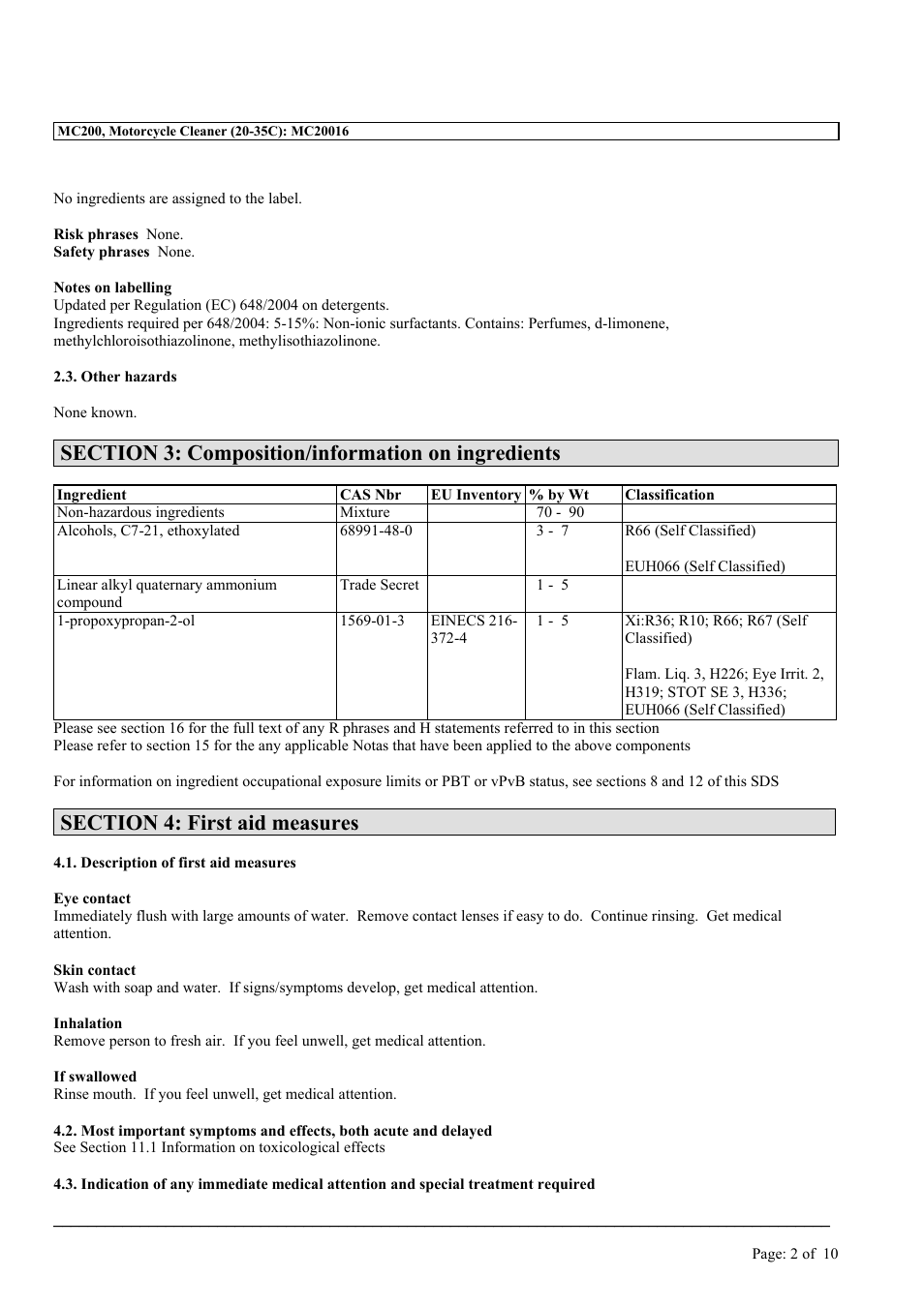 MEGUIAR'S MC200 User Manual | Page 2 / 10