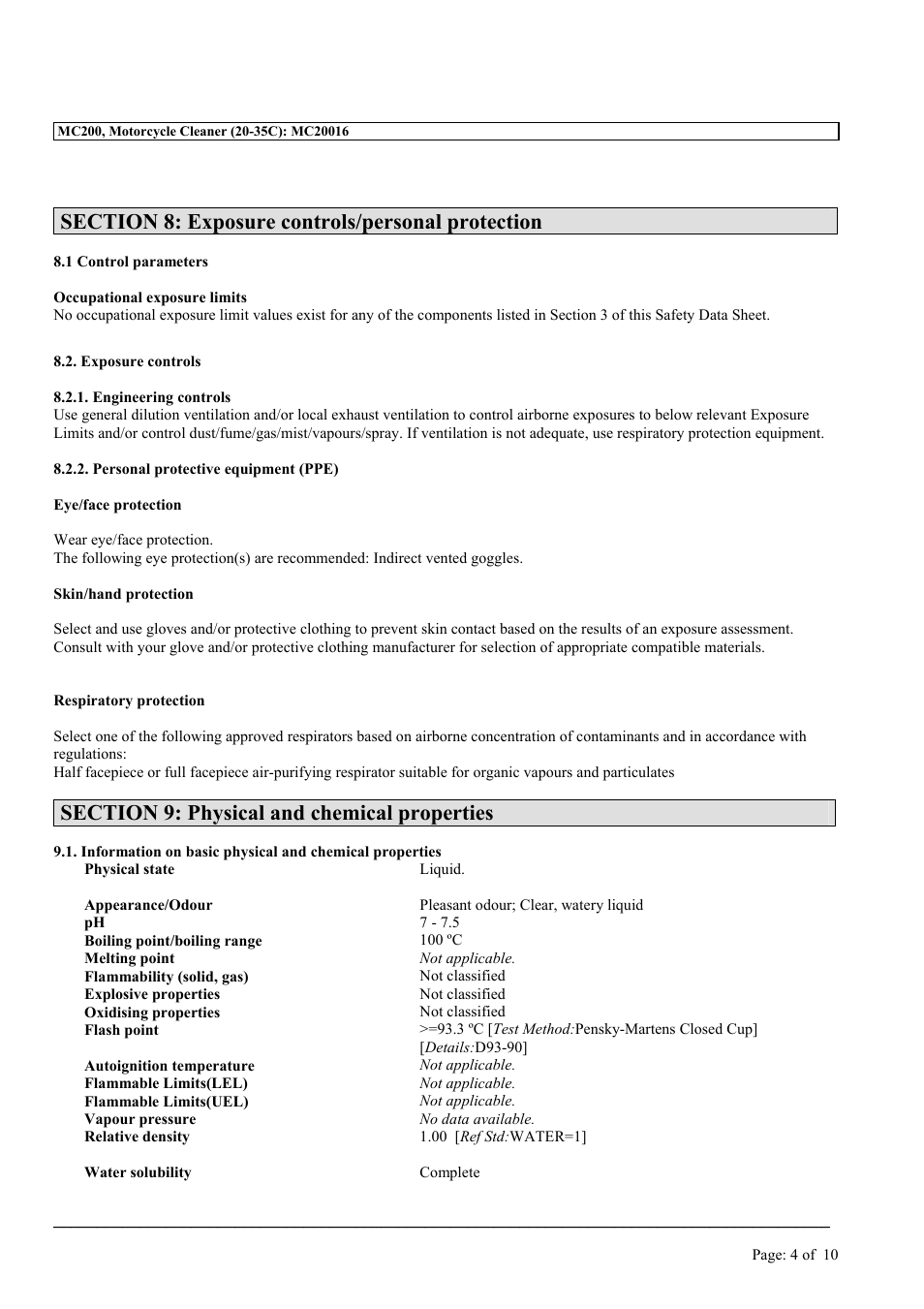 MEGUIAR'S MC200 User Manual | Page 4 / 10
