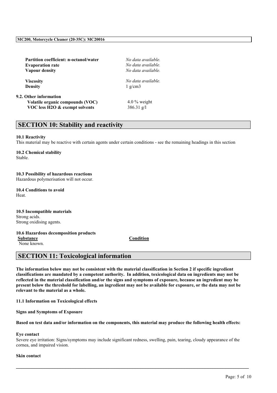 MEGUIAR'S MC200 User Manual | Page 5 / 10