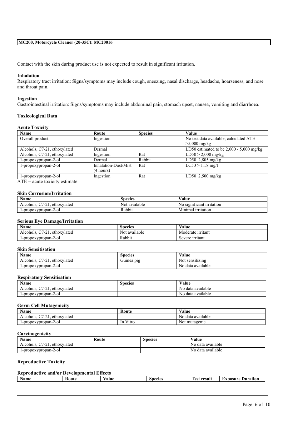 MEGUIAR'S MC200 User Manual | Page 6 / 10